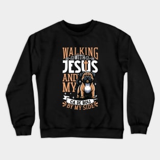 Jesus and dog - Ca de Bou Crewneck Sweatshirt